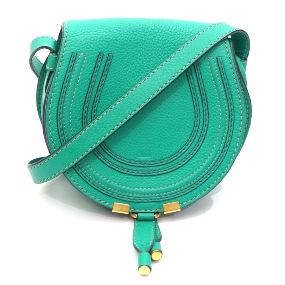Chloe Mini Marcie Jade Green Leather Bag - Picture 1 of 8